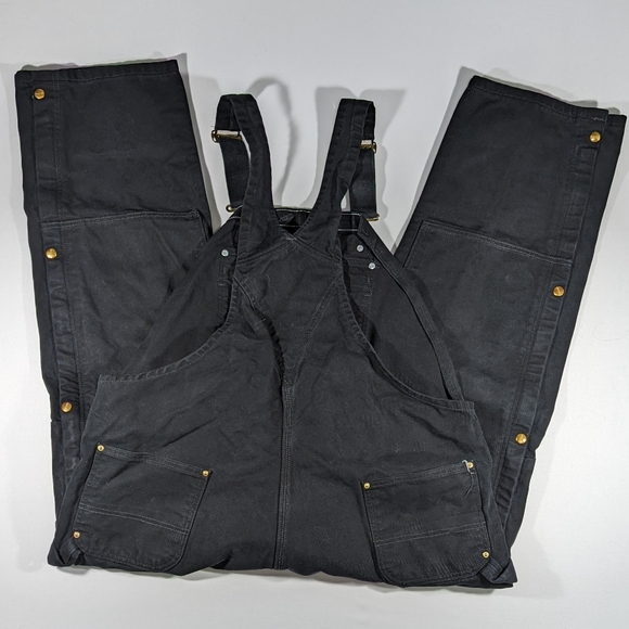 Carhartt Sz 46x30 Black Bibs - Picture 2 of 4